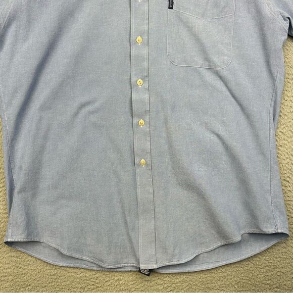 Vintage Chaps Ralph Lauren Shirt Mens Large Blue Cotton Button Business USA Made - Picture 4 of 13